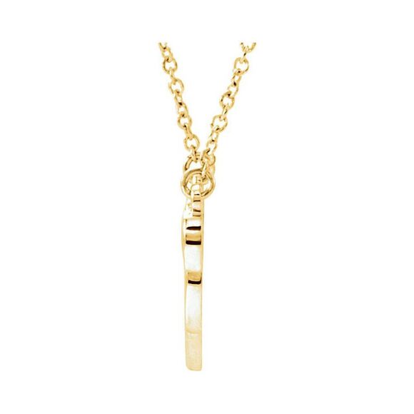Graduated Heart Necklace in 14k Yellow Gold, 17.25 Inch - Picture 2 of 4